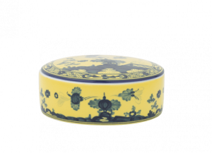 Ginori Oriente Italiano Citrino Round Box w/ Cover